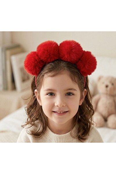 TOKA&TOKA Peluş Tüy Büyük Ponponlu Taç