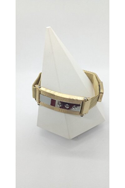 ndjewelry سوار من الفولاذ ذو اللون الذهبي والفضي