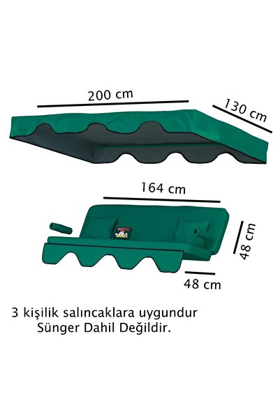 Dalyan 3-person Swing Cushion Replacement Garden Swing Cushion Sponge-Free Cover