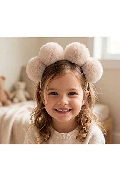 TOKA&TOKA Peluş Tüy Büyük Ponponlu Taç