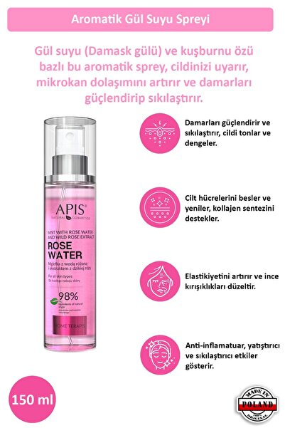 Apis Natural Cosmetics Gül Suyu ve Yaban Gülü Özlü Losyon - 150ml