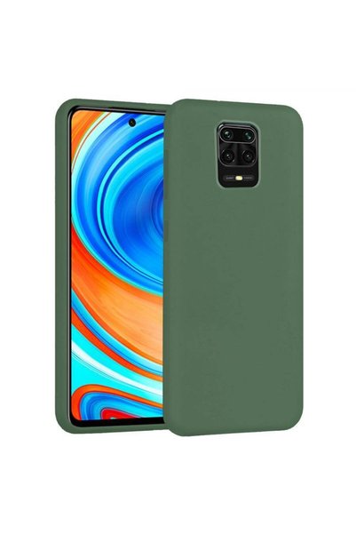 PiyasaSepeti Xiaomi Redmi Note 9S İçi Kadife Silikon Kılıf Yeşil