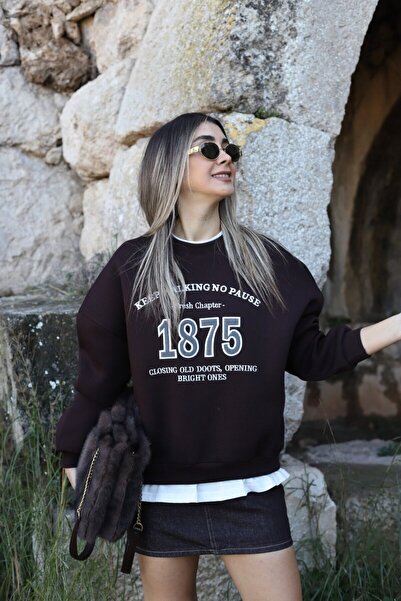 bytugcekaya Coffee written t-shirt detailed sweatshirt