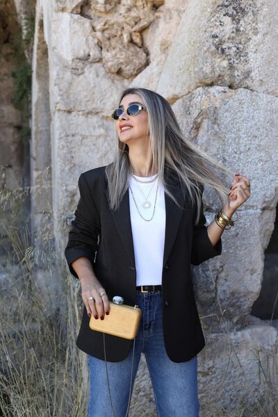 bytugcekaya Khaki Three-Pocket Blazer Jacket