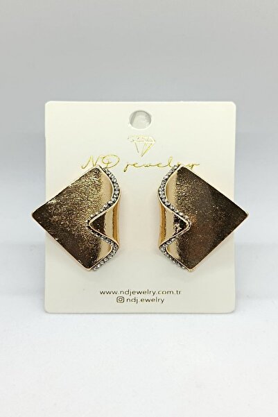 ndjewelry Golden Statement Earrings