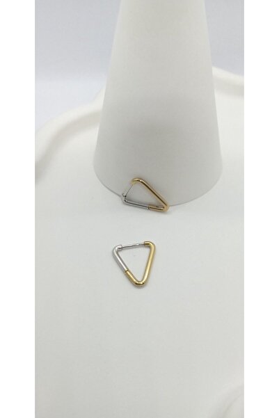ndjewelry أقراط مثلثة بلونين