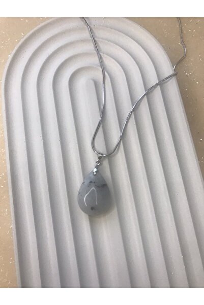 Doğaltaş Masalları Steel Moonstone Necklace