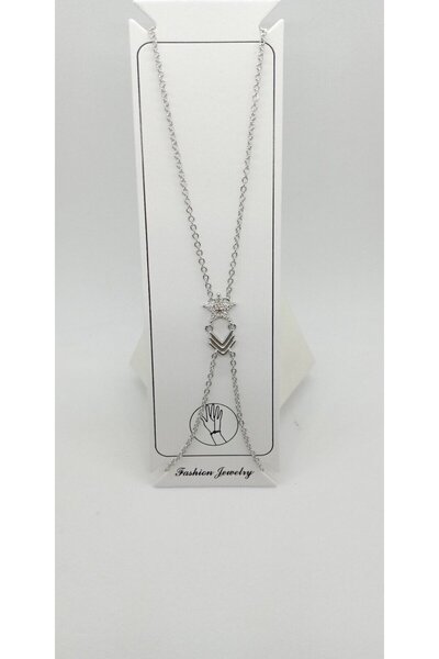 ndjewelry شهمرينان على شكل نجمة فضية اللون