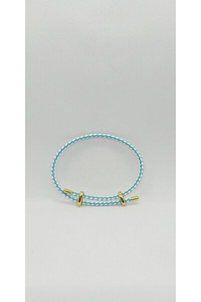 ndjewelry Blue-White Color Elevator Steel Mesh Bracelet