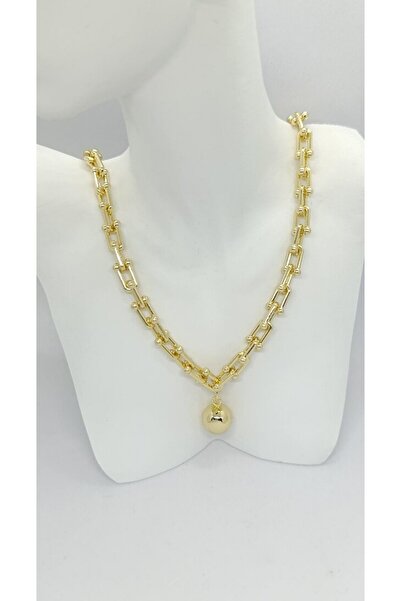 ndjewelry قلادة ذهبية فاخرة بسلسلة مفصلة (45+5 سم)