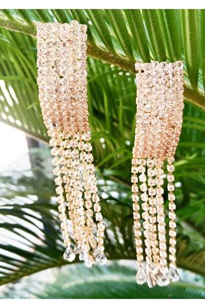 Monalisa Home Yellow Color Zircon Stone Luxury Evening Dress Earrings