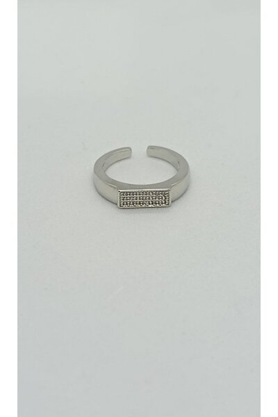 ndjewelry خاتم فضي على شكل طوب