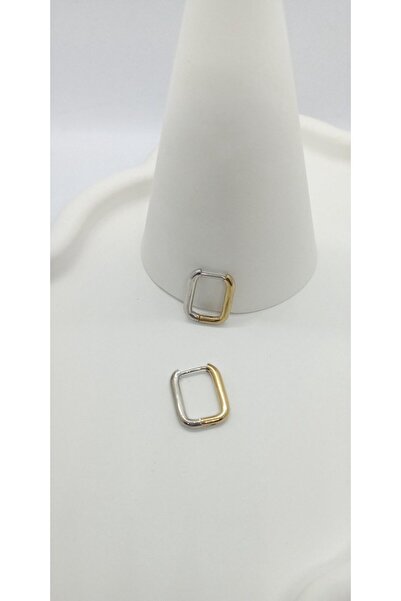 ndjewelry Two color oval hoop earrings