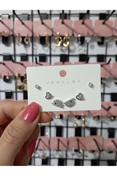 ndjewelry Hedgehog Pattern Set Earrings