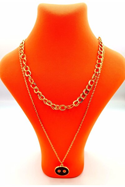 Monalisa Home Special Design Gold Color Necklace with Chain Figure