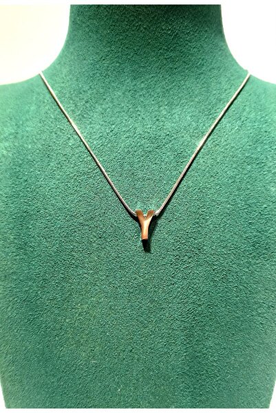 Monalisa Home Silver Color Luxurious Figured Ornate'Y' Letter Necklace