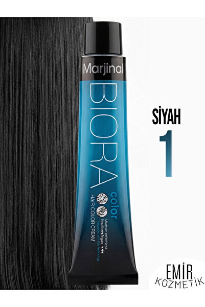 Marjinal Biora Saç Boyası - 1 Siyah + Pierra Oksidan 60 ml