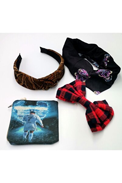 Monalisa Home Colorful Patterned Crown Buckle Bandana Set