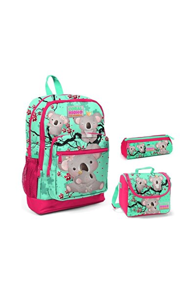 Coral High Παιδική θήκη για στυλό με σχέδιο νεον κοραλί κοάλα σε χρώμα Aqua G...