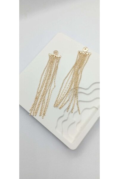 ndjewelry جهاز القرط سلسلة اللون الذهبي