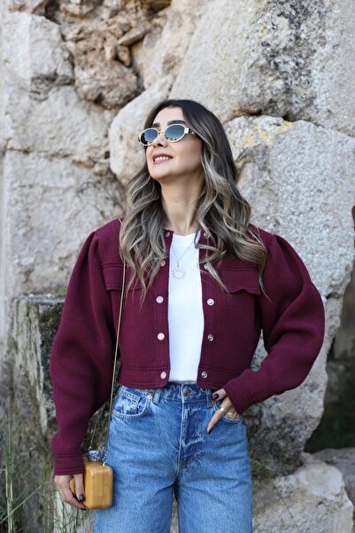 bytugcekaya Guler Polo Roșu Claret Dimensiune Standard Material Gros
