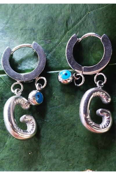 Monalisa Home Silver Color Letter g Luxury Flashy Clip Earrings