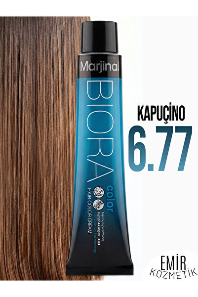 Marjinal Biora Saç Boyası - 6.77 Cappuchino + Pierra Oksidan 60 ml
