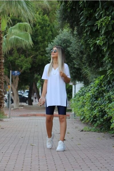 bytugcekaya Κοντό κολάν Navy Blue