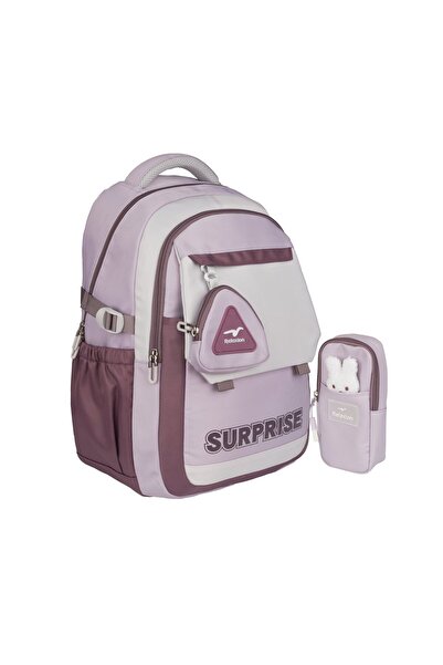 Relaxion Νέα σεζόν Σχολικό σακίδιο πλάτης Lilac-Purple Premium με θήκη για στ...