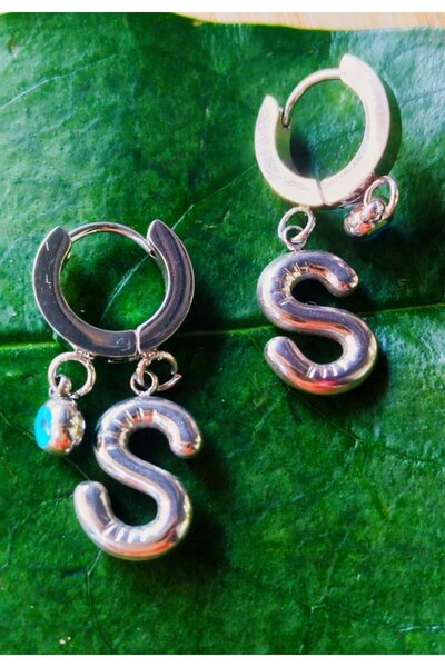 Monalisa Home Silver Color Letter S Luxury Flashy Clip Earrings
