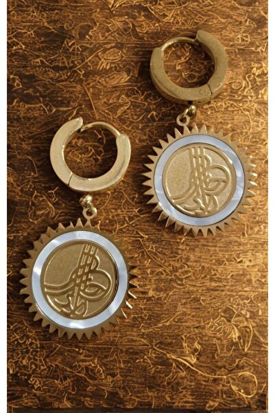Monalisa Home Luxurious Tuğra Figured Flashy Earrings with Dangle