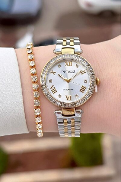 Yellow Silver 24 Month Warranty Women's 30 Mm Wrist Watch