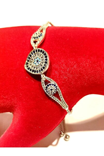 Monalisa Home Silver Color Luxurious Figured Ornate Adjustable Bracelet
