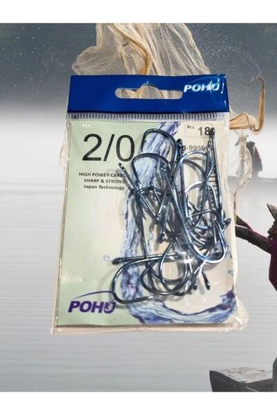 POHU Uzun Pa.la Delikli Sap 2/0 Numara 18'li Paket Parlak Mavi M-9946 Sb Bait...
