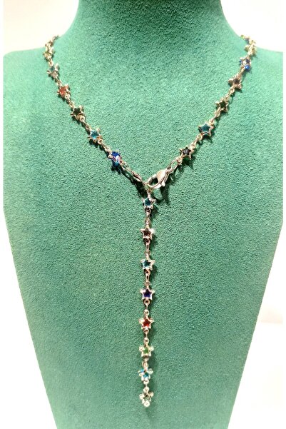 Monalisa Home Luxurious Figured Ornate Colored Stone Y Necklace