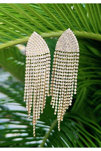 Monalisa Home Yellow Color Zircon Stone Luxury Evening Dress Earrings