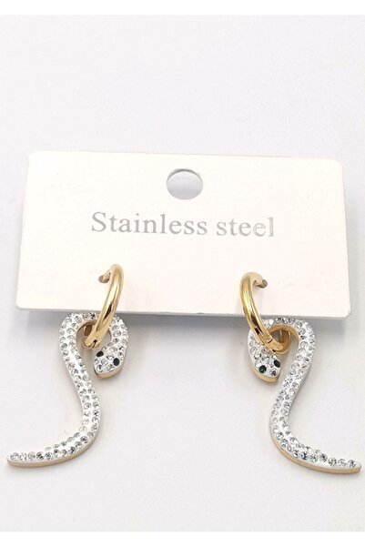Monalisa Home Steel Gold Figured Unisex Earrings