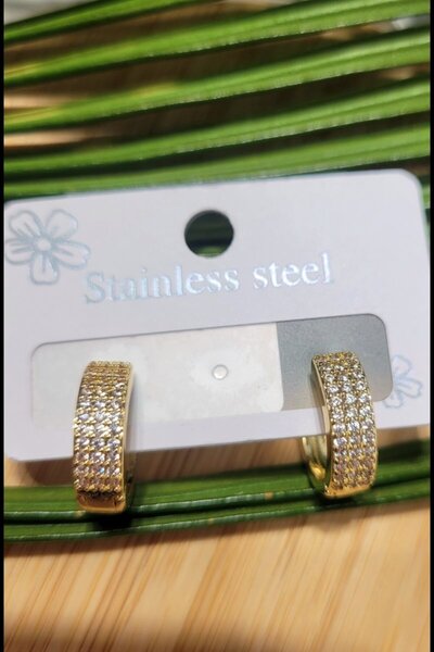 Monalisa Home Multi-Luxury Figured Stone Anti-Tarnish Steel Earrings