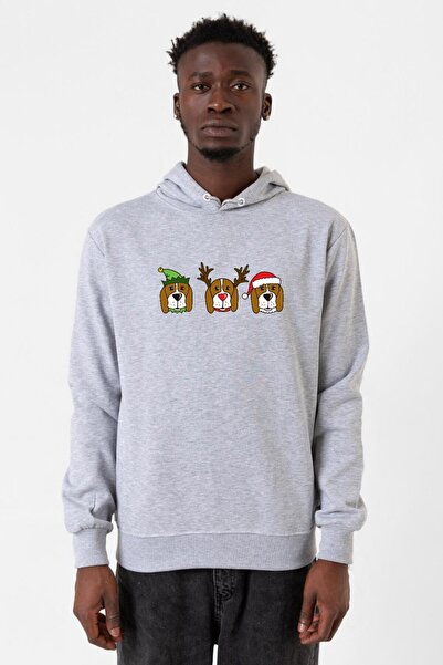 Tshirthane 3 Wise Beagles Christmas Grimelange muška majica sa kapuljačom 3ip