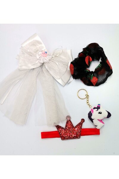 Monalisa Home Colorful Patterned Crown Buckle Bandana Set