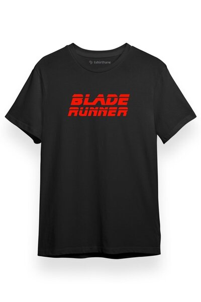 Tshirthane تي شيرت رجالي بأكمام قصيرة وشعار Blade Runner باللون الأسود