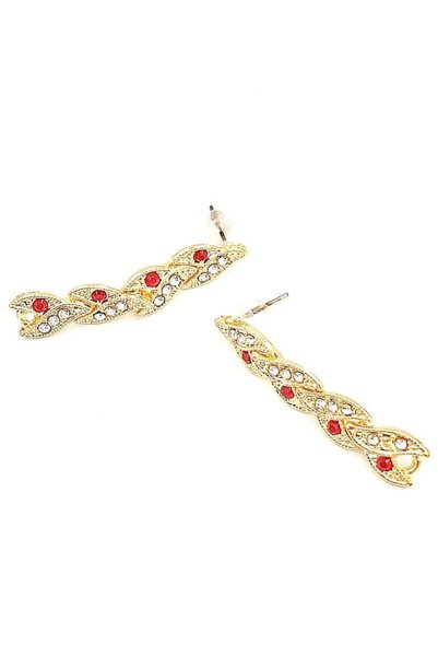 Monalisa Home Gold Color Dangle Stone Long Earrings