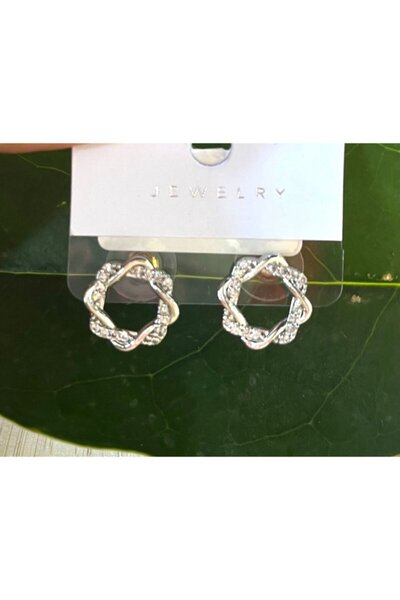 Monalisa Home Silver Color Luxury Flashy Figured Earrings