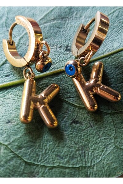 Monalisa Home Gold Color Letter K Luxury Flashy Clip Earrings