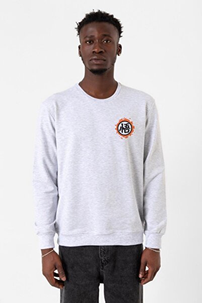 Tshirthane Dragon Ball Z Anime Logo Melange muška majica sa dva pramena