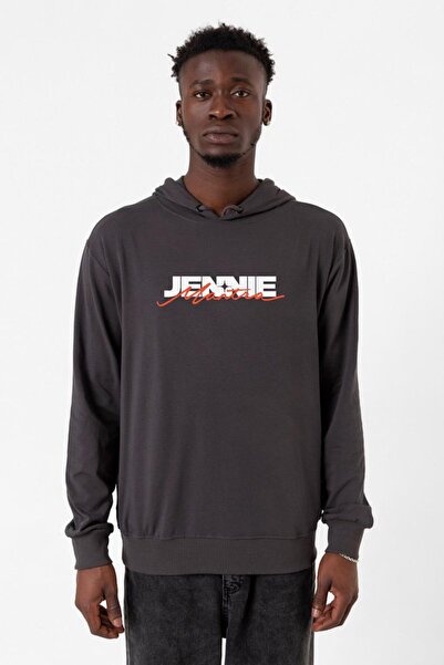 Tshirthane Ανδρικό φούτερ με κουκούλα Jennie Mantra Füme 2ip