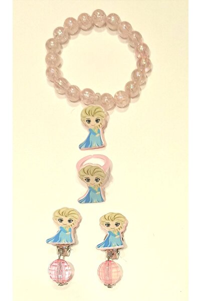 Monalisa Home Luxury Pink Color Figured Children's Jewelry Set