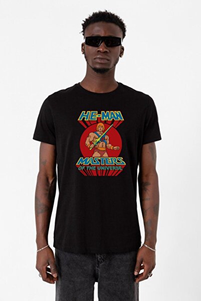 Tshirthane Ανδρικό μπλουζάκι He Man Masters Of The Universe Μαύρο
