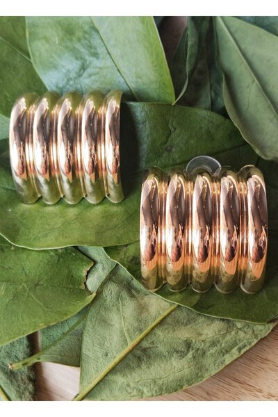 Monalisa Home Gold Luxury Showy Figured Big Earrings