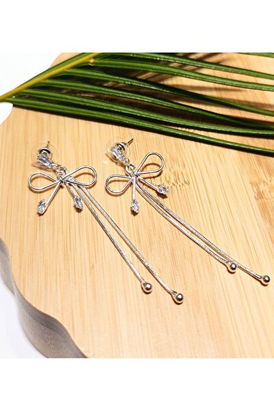 Monalisa Home Luxury Silver Color Stone Evening Dress Earrings